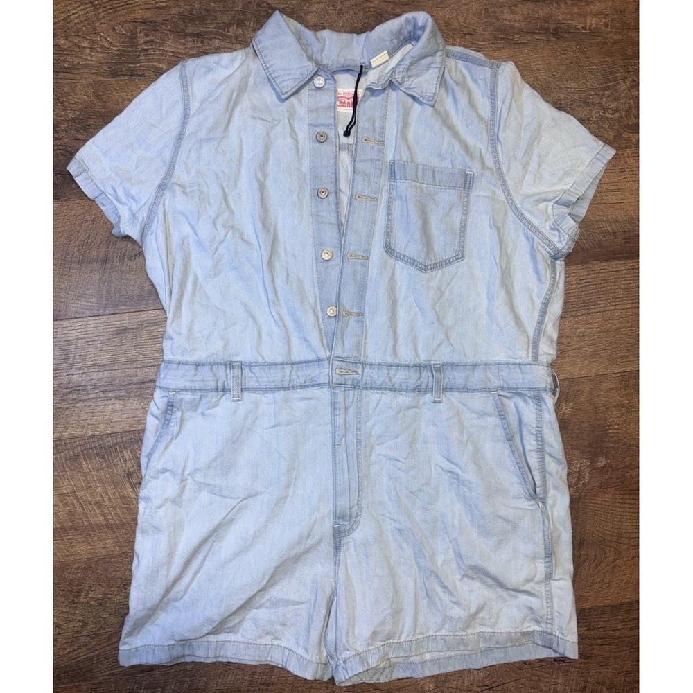 Levi's Denim Women's Short Sleeve Romper - Enjoy the Ride XXL NWOT